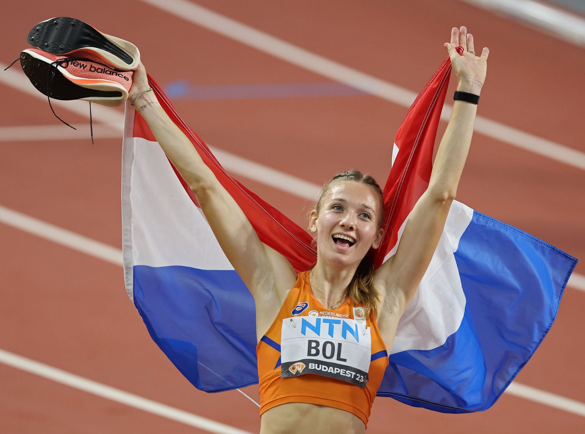 Femke Bol at World Athletics Championships Budapest 2023 (Photo by Christian Petersen/Getty Images for World Athletics)